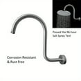 thumbnail image 1 of High Rise Shower Head Extension Arm,S Shape Shower Extender Pipe Arm with Flange,10inch NPT Threads,Bathroom Accessories Compatible with Rain Shower, 1 of 9