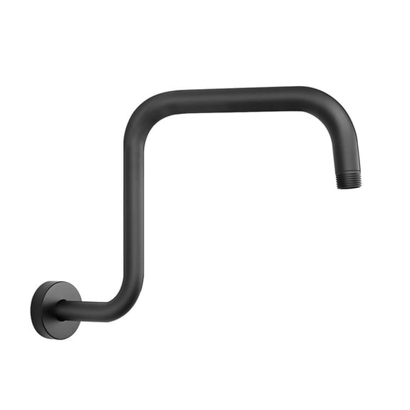 High Rise Showerhead Extension Pipe 13inch Length Elegant Bathroom Shower Accessory Shower Head Risers with Flanges