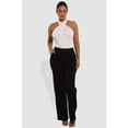 thumbnail image 1 of High Rise Smoothing Pull On Straight Leg Pants - Black, 1 of 9