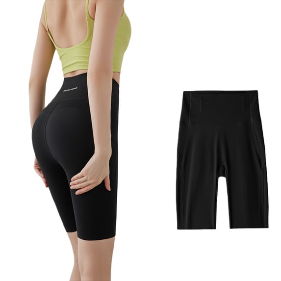 High Rise Tummy Control Biker Shorts for Women, Quick Dry Stretch Workout Compression Shorts