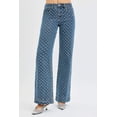 thumbnail image 1 of High Rise Wide Leg Bow Embroidered Jeans, 1 of 7