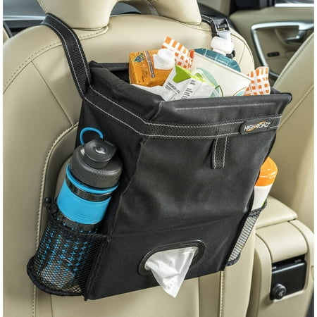 High Road Car Seat Back Organizer with Trash Bag, Tissue Holder and Side Pockets