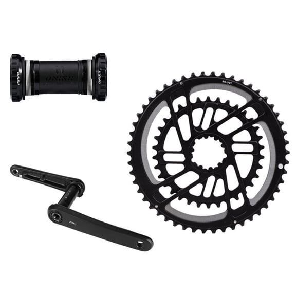 High Road Bicycles Crankset Durability Alloys Double Chainring Crankset Biking Accessories