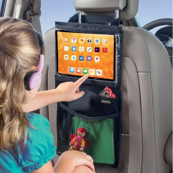 High Road Car Seatback Organizer with Tablet Holder and Storage Pockets