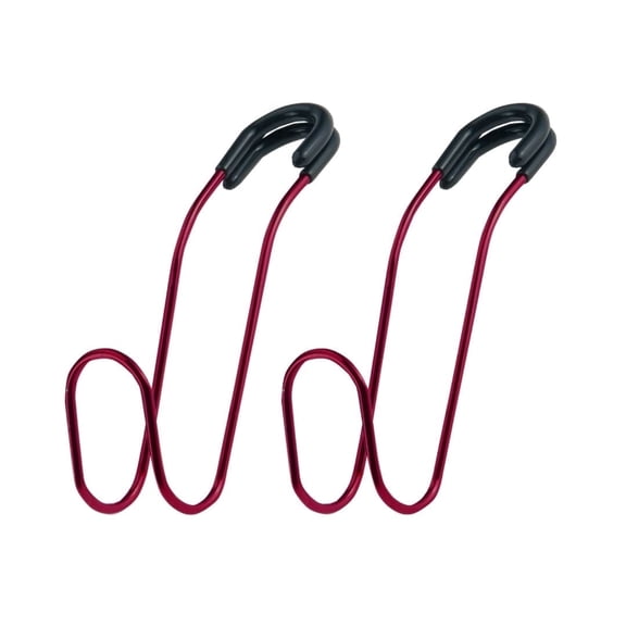 High Road Metal Car Headrest Hooks - Set of 2 Red Heavy Duty Large Hooks for the Front Seat, Back Seat and Trunk for Purse, Grocery Bags and Packs