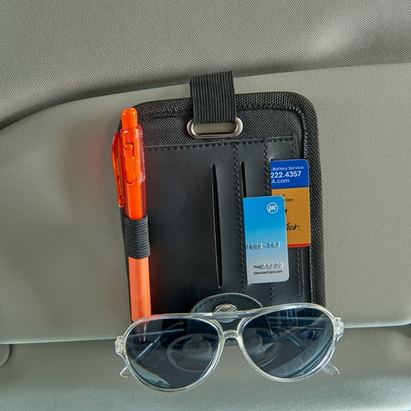 High Road Visor Organizer with Sunglasses Holder, Card Pockets and Mesh Storage Pocket