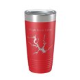 thumbnail image 1 of High Rock Lake Map Tumbler Travel Mug Insulated Laser Engraved Coffee Cup North Carolina 20 oz Red, 1 of 1