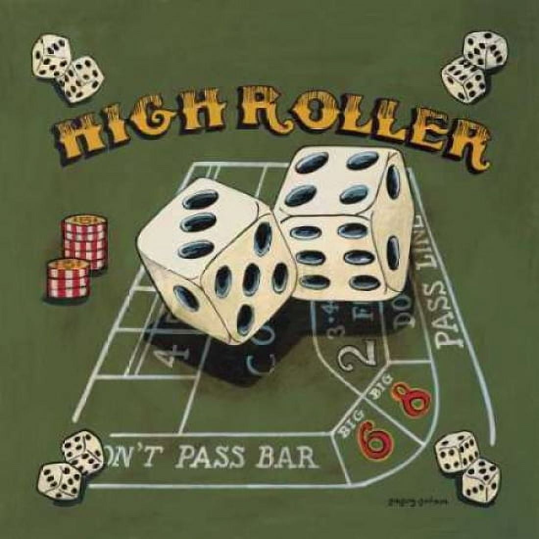 High Roller Canvas Art - Gregory Gorham (24 x 24)