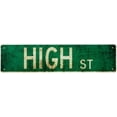 thumbnail image 1 of High ST Retro Metal Tin Signs Street Sign Home Rustic Wall Decor Bar Man Cave16 x 4 Inches, 1 of 4
