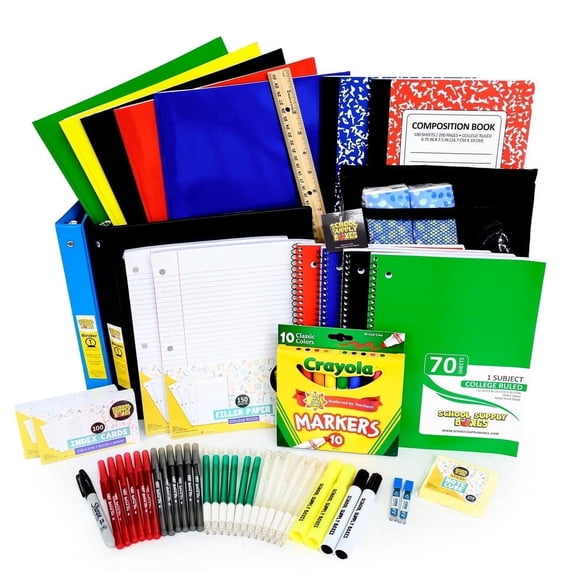 High School Back to School Bundle | 1 Box - 62 Pieces per Box | School Supply Boxes - Back to School Essentials