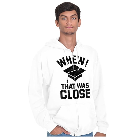 High School College Graduate Funny Zip Up Hoodie Men's Women's Brisco Brands X