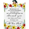 thumbnail image 1 of High School College Graduation Gifts for Her Him Seniors Flannel Throw Blanket 2024 Graduation Gifts Inspirational Gifts 60 x 50 Inch Soft Blankets Masters Degree Gifts for Women Teacher, 1 of 5