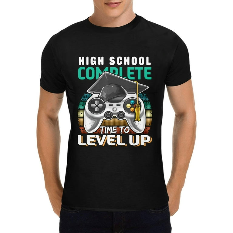 Leveling Up To High School Tee Shirt Funny Gaming Graduation Leveling Up To High School Tee Shirt Funny Gaming Graduation