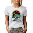 thumbnail image 1 of High School Complete with a Game Controller, Video Gamer Student Graduation, White T-Shirt, Small, 1 of 5