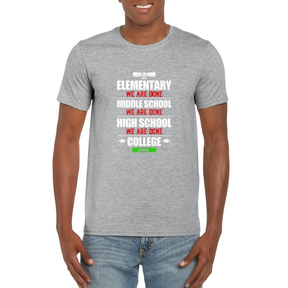 High School Graduation We Are Done Class of 2025 Graduate Tee, for men & women, up to size 5XL