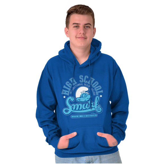 High School Know It All Brainy Smurf Hoodie Sweatshirt Women Men Brisco Brands S