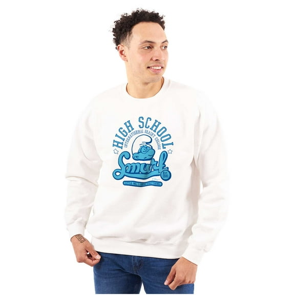 High School Know It All Brainy Smurf Unisex Plus Size Sweatshirt Brisco Brands 2X