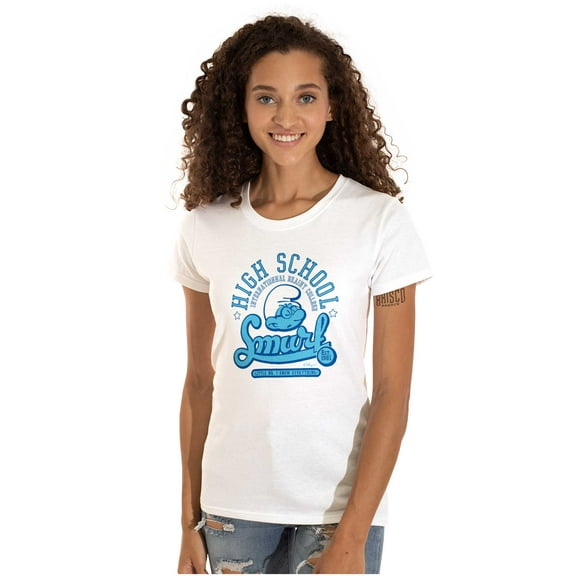 High School Know It All Brainy Smurf Women's T Shirt Ladies Tee Brisco Brands S