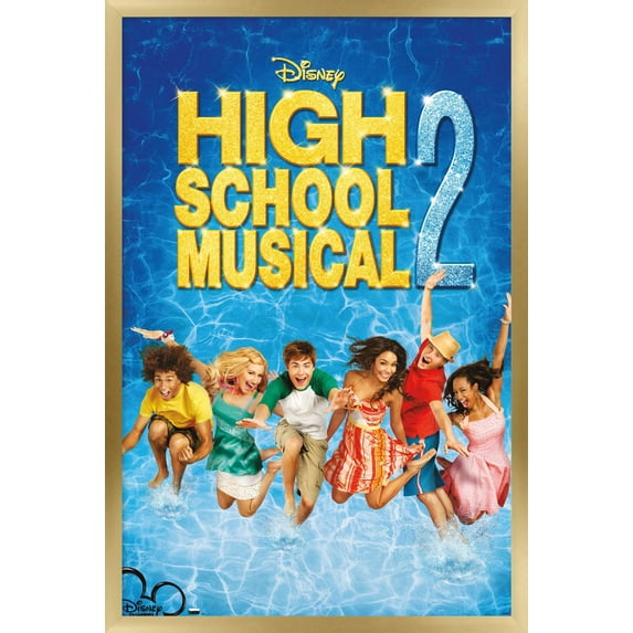 High School Musical 2 - One Sheet Wall Poster, 22.375" x 34" Framed