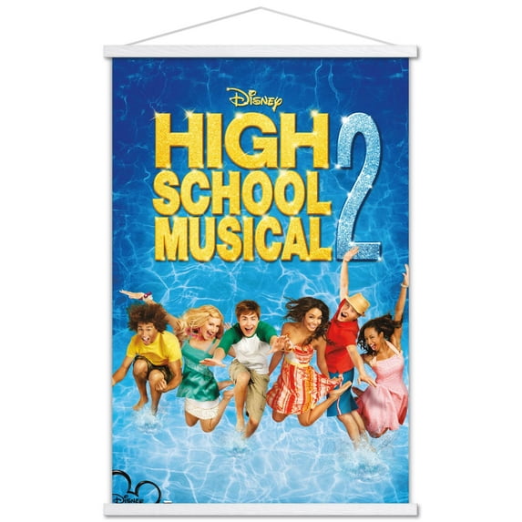 High School Musical 2 - One Sheet Wall Poster with Magnetic Frame, 22.375" x 34"