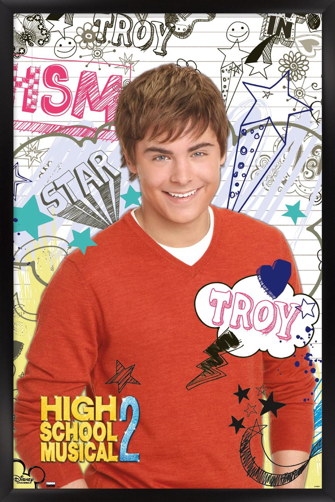 High School Musical 2 - Troy Wall Poster, 22.375" x 34" Framed