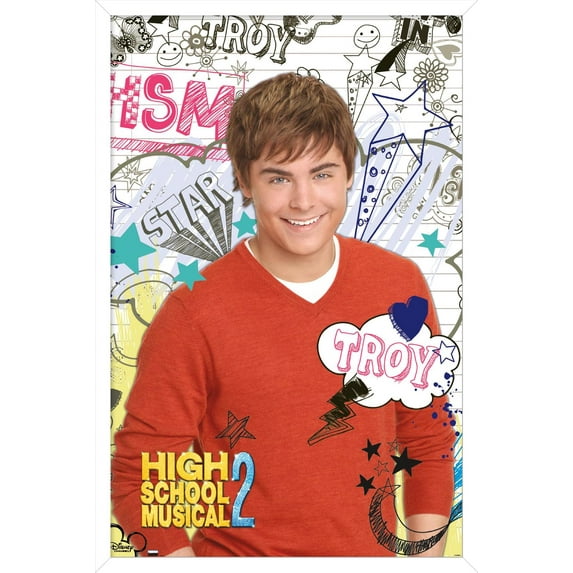 High School Musical 2 - Troy Wall Poster, 22.375" x 34" Framed