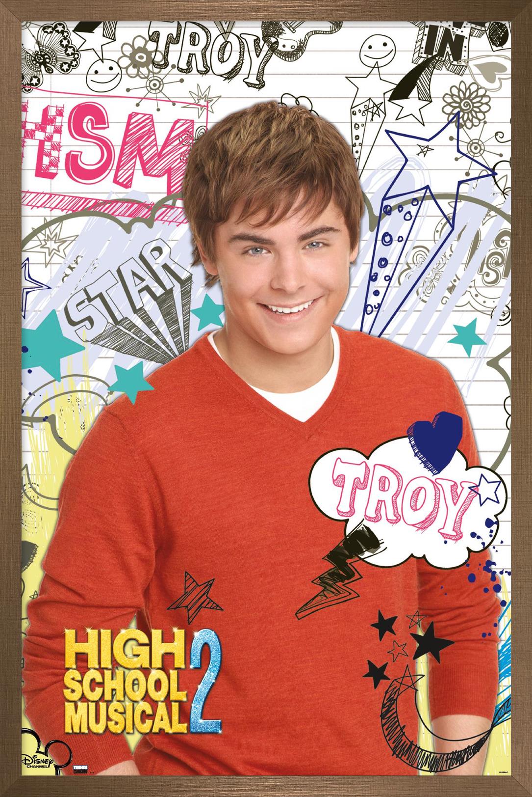 High School Musical 2 - Troy Wall Poster, 22.375" x 34" Framed