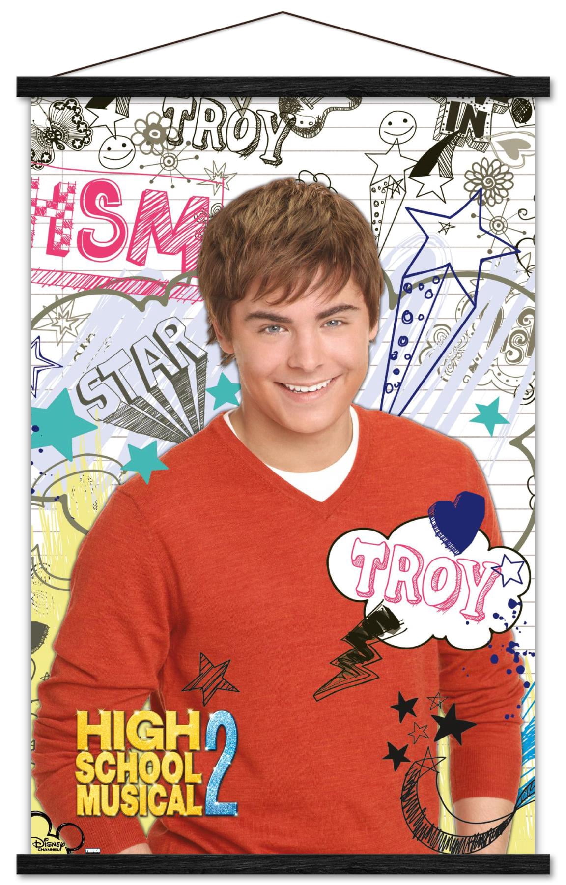 High School Musical 2 - Troy Wall Poster with Magnetic Frame, 22.375" x 34"
