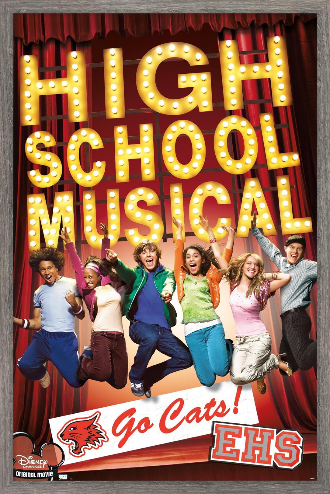 High School Musical - Go Cats! Wall Poster, 14.725" x 22.375" Framed