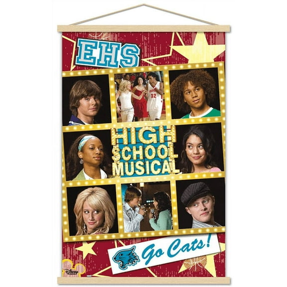 High School Musical - Grid Wall Poster with Magnetic Frame, 22.375" x 34"