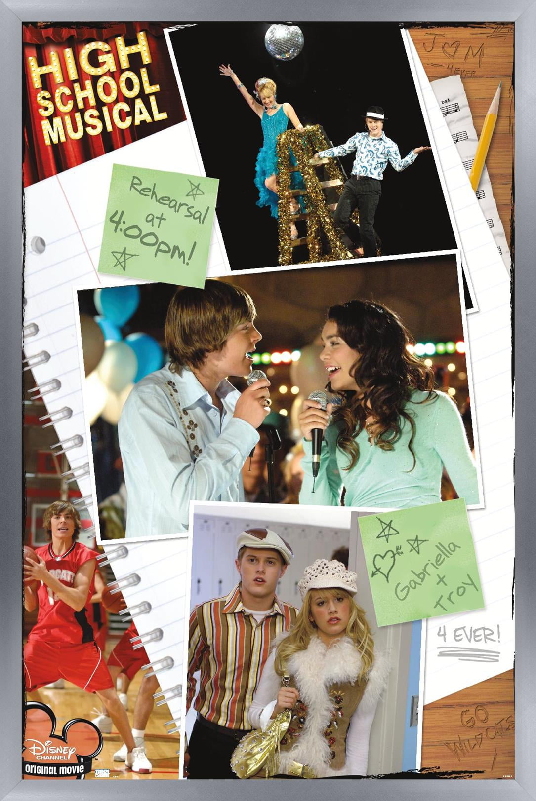 High School Musical - Group Wall Poster, 14.725" x 22.375" Framed