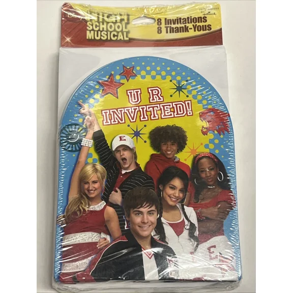 High School Musical Invitations 8 Count