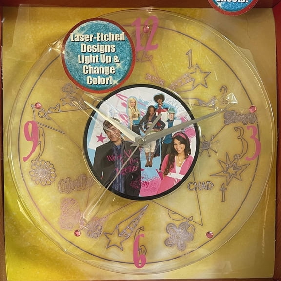 High School Musical Light-Up Wall Clock, Multi-Color LED Lights