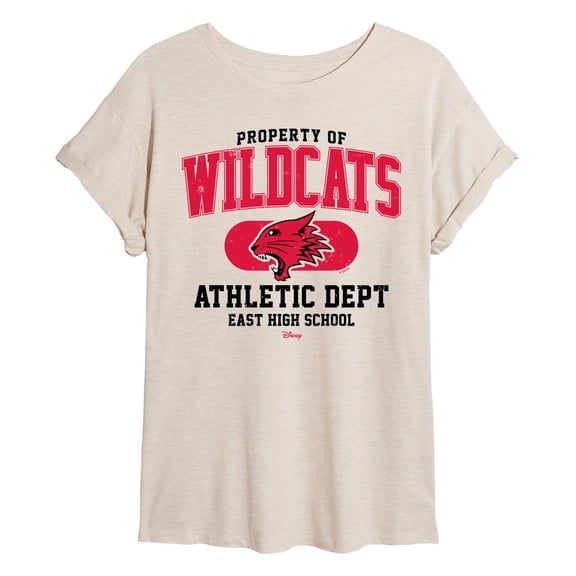 High School Musical - Property Of Wildcats - Juniors Oversized Graphic T-Shirt
