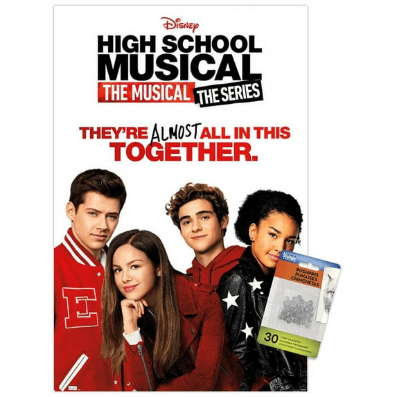 High School Musical: The Musical: The Series - Key Art Wall Poster with Push Pins, 14.725" x 22.375"