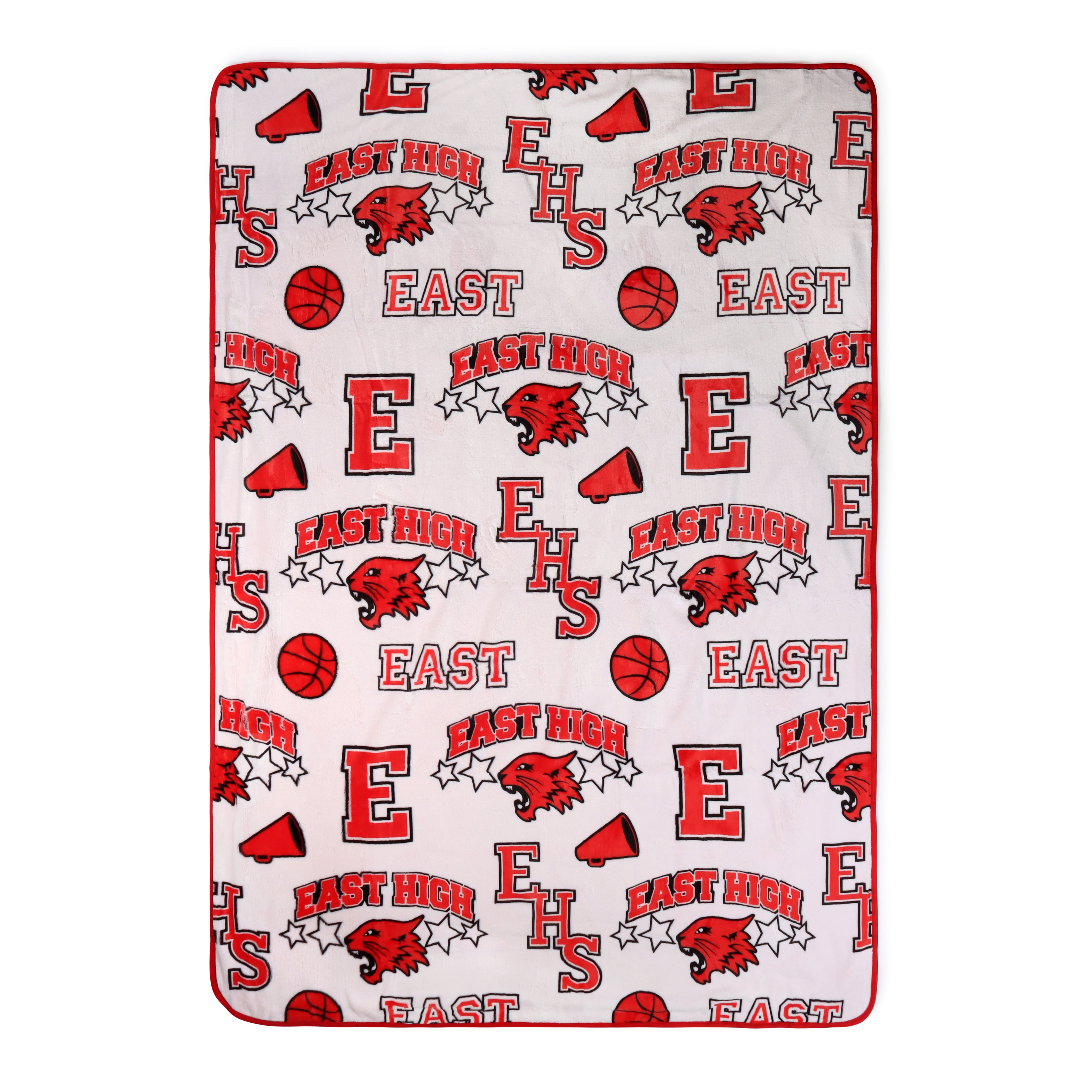 Disney High School Musical East High Ball Kids Throw Blanket, Polyester Silk Touch, Red & Black, 50" x 70"