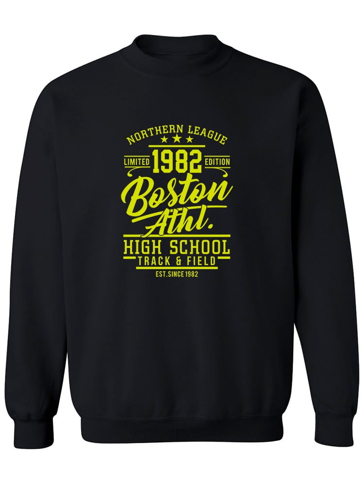 High School Track And Field '82 Sweatshirt Men -Image by Shutterstock, Male Large