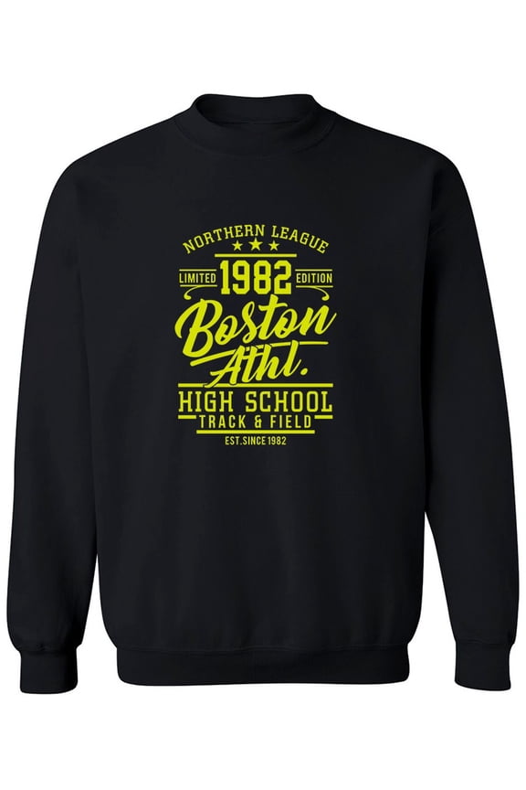 High School Track And Field '82 Sweatshirt Men -Image by Shutterstock, Male Large
