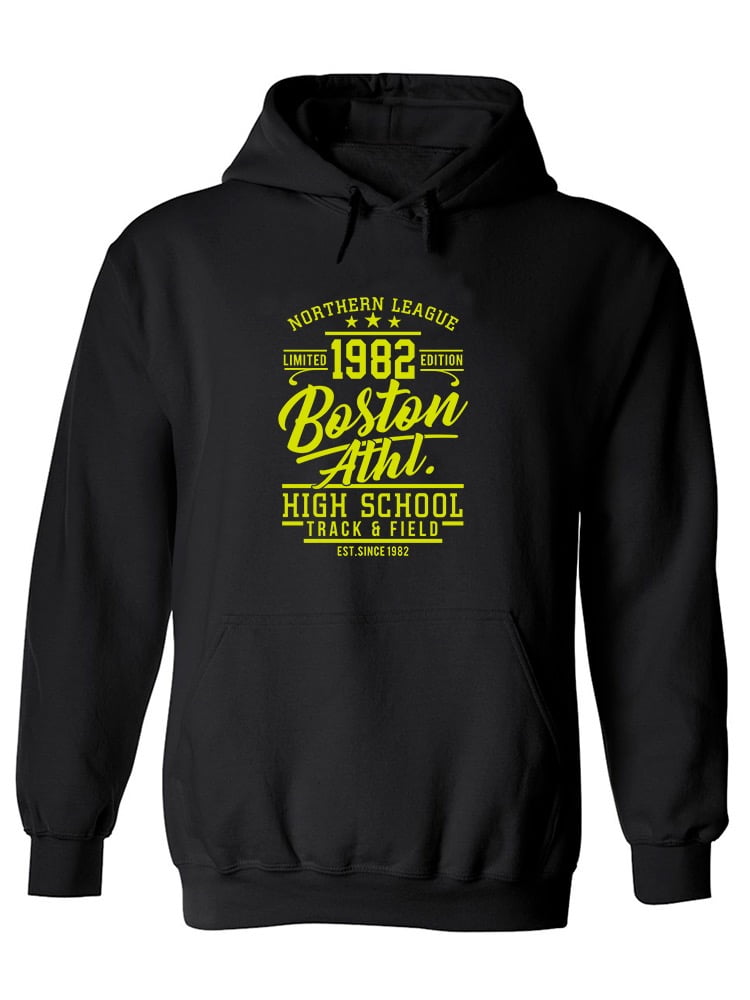 High School Track And Field Hoodie Men -Image by Shutterstock, Male Medium