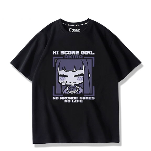 High Score Girl Shirt Pure Cotton Anime Streetwear Unisex Short Sleeve Top
