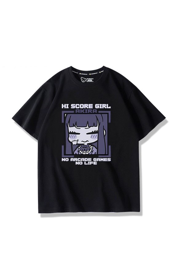 High Score Girl Shirt Pure Cotton Anime Streetwear Unisex Short Sleeve Top