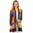 thumbnail image 1 of High Secret Women's Square Pattern Multi Color Cardigan Yellow, 1 of 5