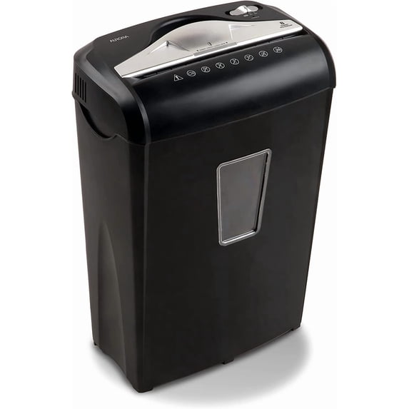 High-Security 8-Sheet Micro-Cut Paper Credit Card Shredder Black