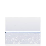 High Security Check Paper, 24# Blue Marble Pattern, 8-1/2" x 11", Microperfed with Check on Bottom, 8 Security Features - 100 SHEETS