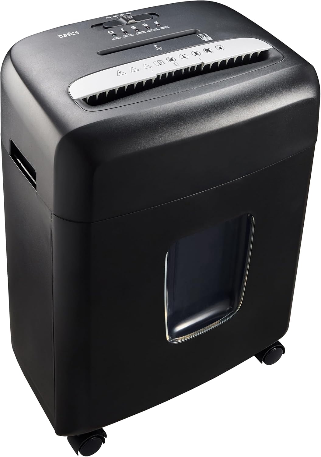 High Security Micro-Cut 8 Sheet Paper and Credit Card Shredder with Easy-Empty Bin, P-4 Level, Black