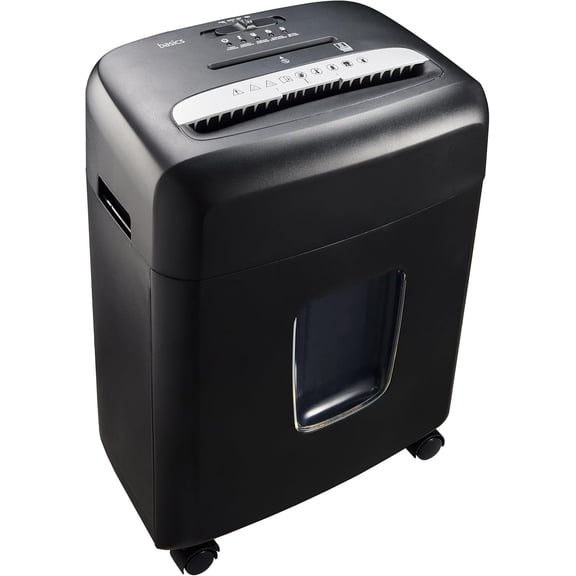 High Security Micro-Cut 8 Sheet Paper and Credit Card Shredder with Easy-Empty Bin, P-4 Level, Black