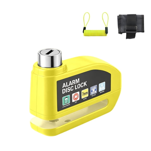 High Security Motorcycle Disc Brake Lock With 110dB Loud Alarm - For Scooters