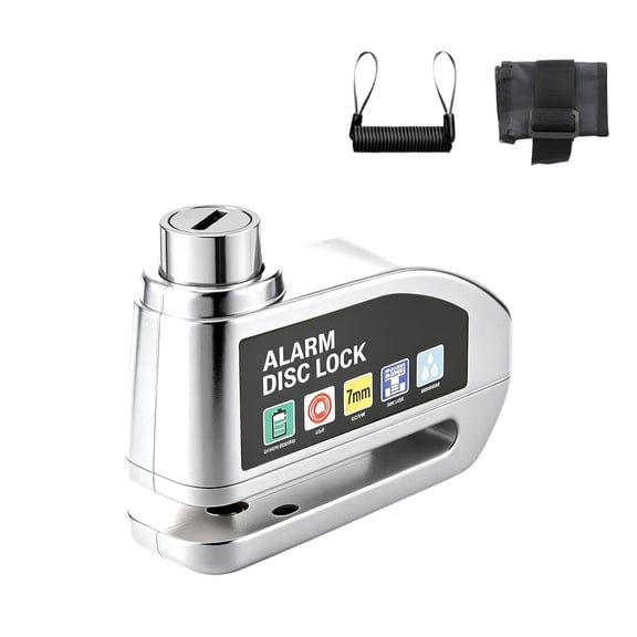 High Security Motorcycle Disc Brake Lock With 110dB Loud Alarm - For Scooters