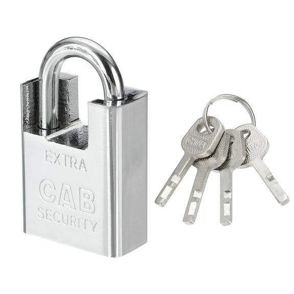 Uxcell High Security Padlock with 4 Keys for Outdoors Gate Lock Hasp Fence Cabinet 1.2"