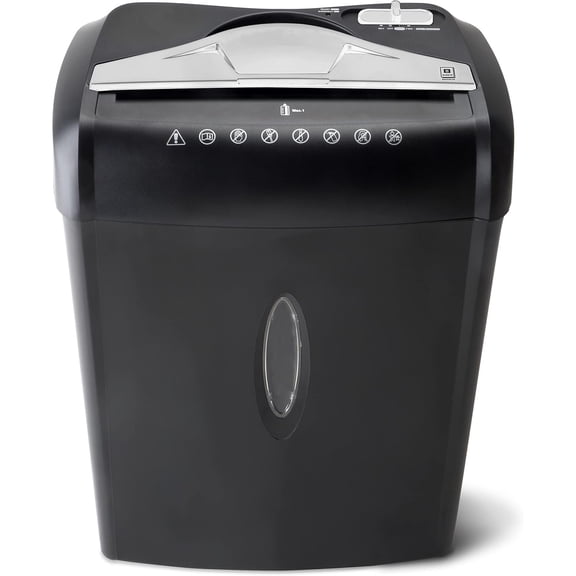 High Security Paper and Credit Card Shredder with 3.7-Gallon Wastebasket, 8-Sheet Cross-Cut with Basket